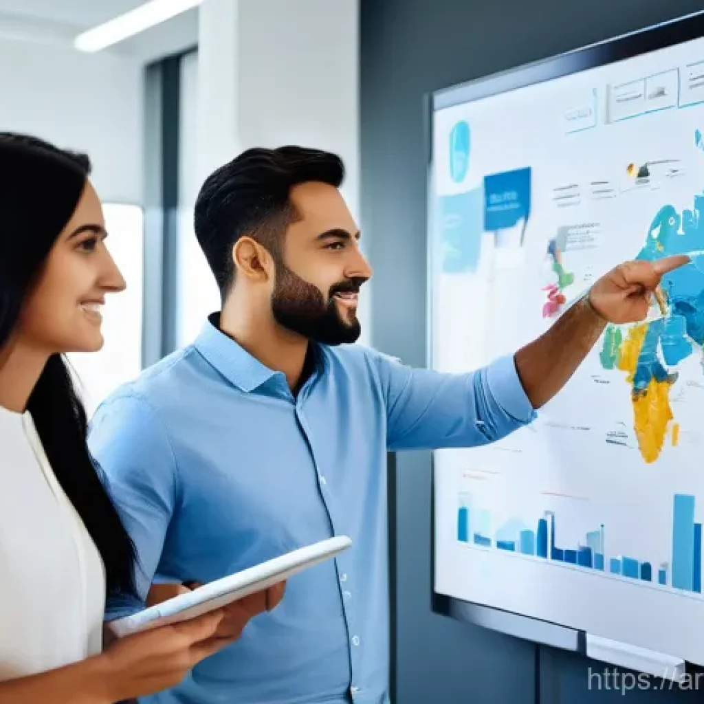 고객 여정 맵을 통한 브랜드 경험 개선 - **Prompt 1: Decoding the Customer Journey with Empathy**
    A diverse group of modern Arab business...