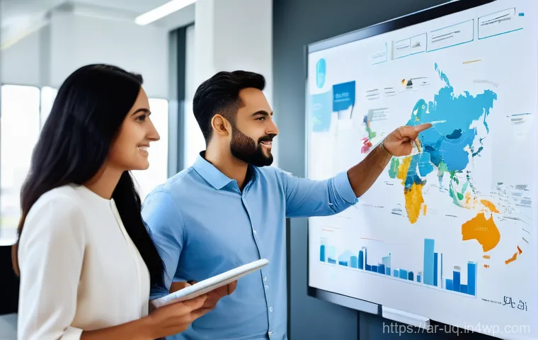 고객 여정 맵을 통한 브랜드 경험 개선 - **Prompt 1: Decoding the Customer Journey with Empathy**
    A diverse group of modern Arab business...