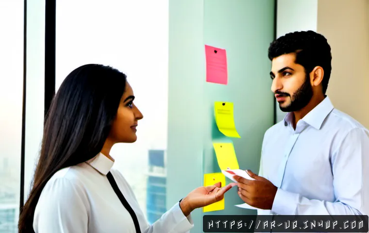 고객 여정 맵핑과 인사이트 분석 - Photorealistic Middle Eastern business team in a modern Dubai-style office collaboratively mapping a...