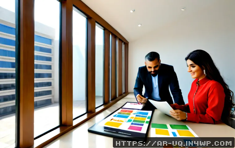 Home 17 고객 여정 맵을 통한 멀티채널 전략 - Photorealistic modern Middle Eastern customer experience team in a bright Dubai-style office, divers...